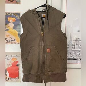 Carhartt Hooded Zip up Vest.